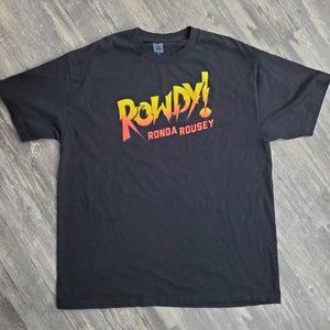 WWE Rowdy Ronda Rousey Wrestling UFC Roddy Piper Black Tee